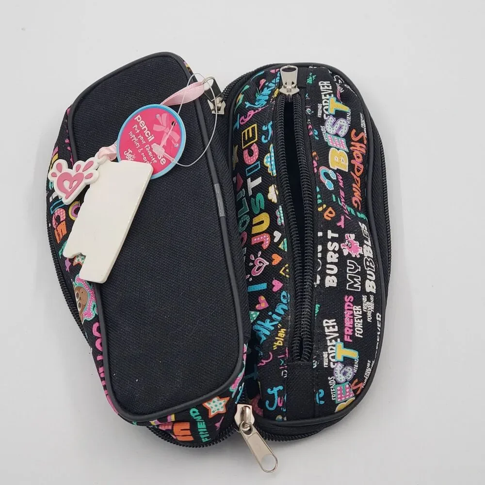 Justice 3pc Bobbie Monkey Set: Notebook, New Pencil Case & Zip Wallet